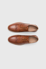 British Tan Wingtip Shoes