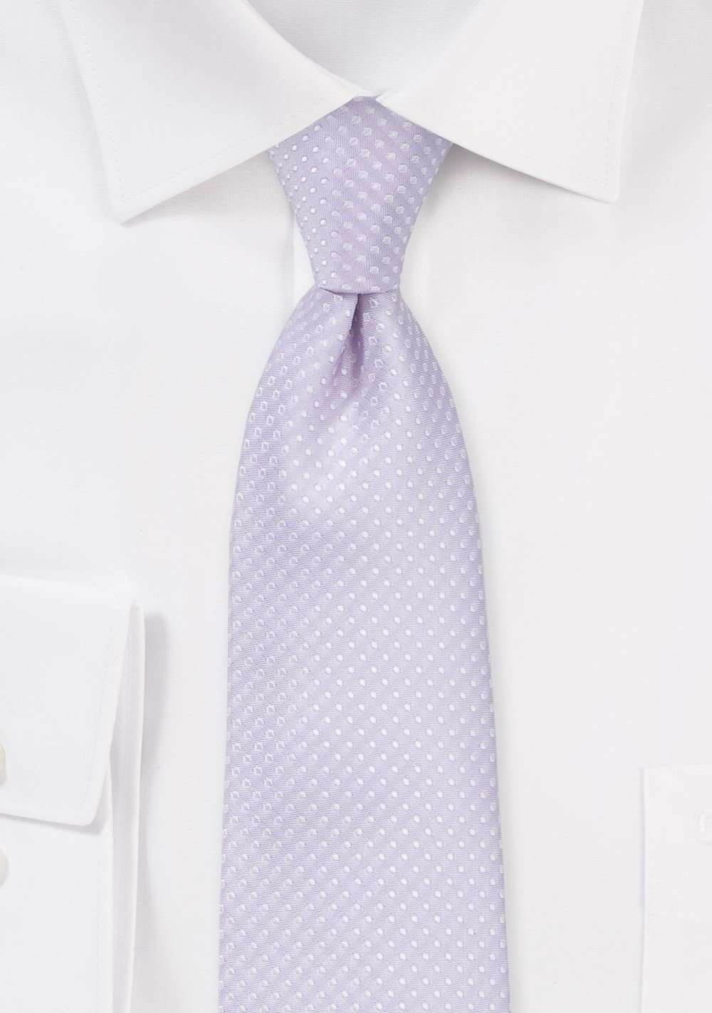 Lavender Pin Dot Necktie