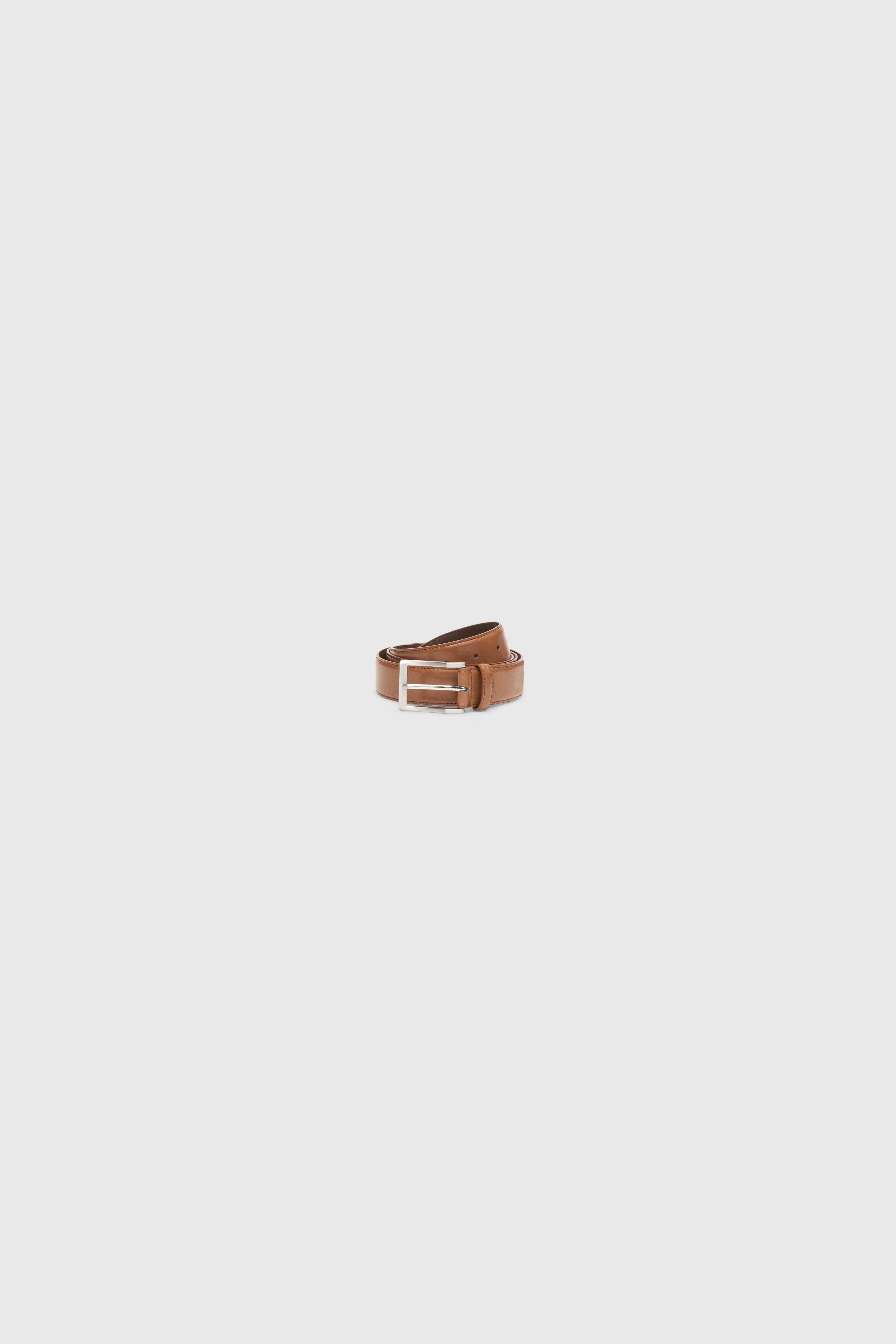 Tan Leather Dress Belt
