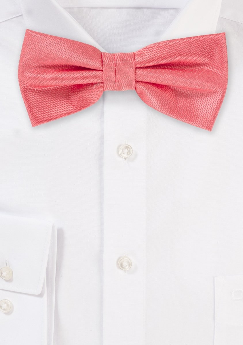 Coral Solid Bowtie