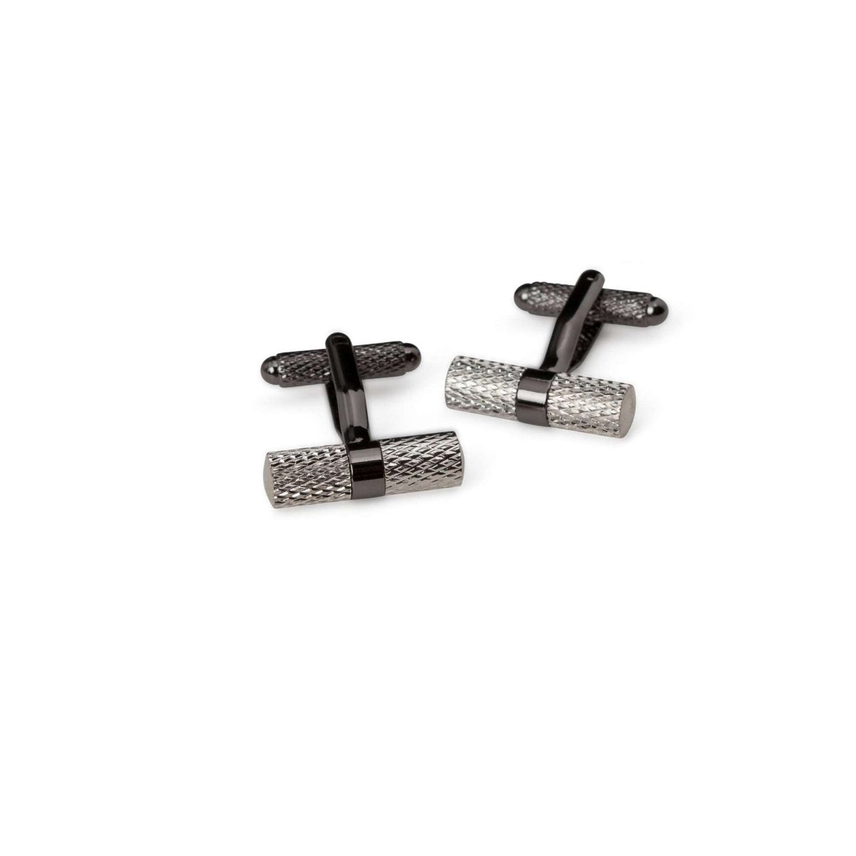 Crystal Bezzled Cylinder Cufflinks