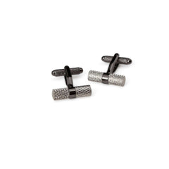Crystal Bezzled Cylinder Cufflinks