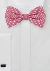 Dark Coral Pin Dot Bowtie