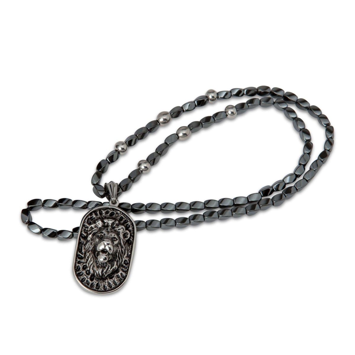 Dark Grey Lion Necklace