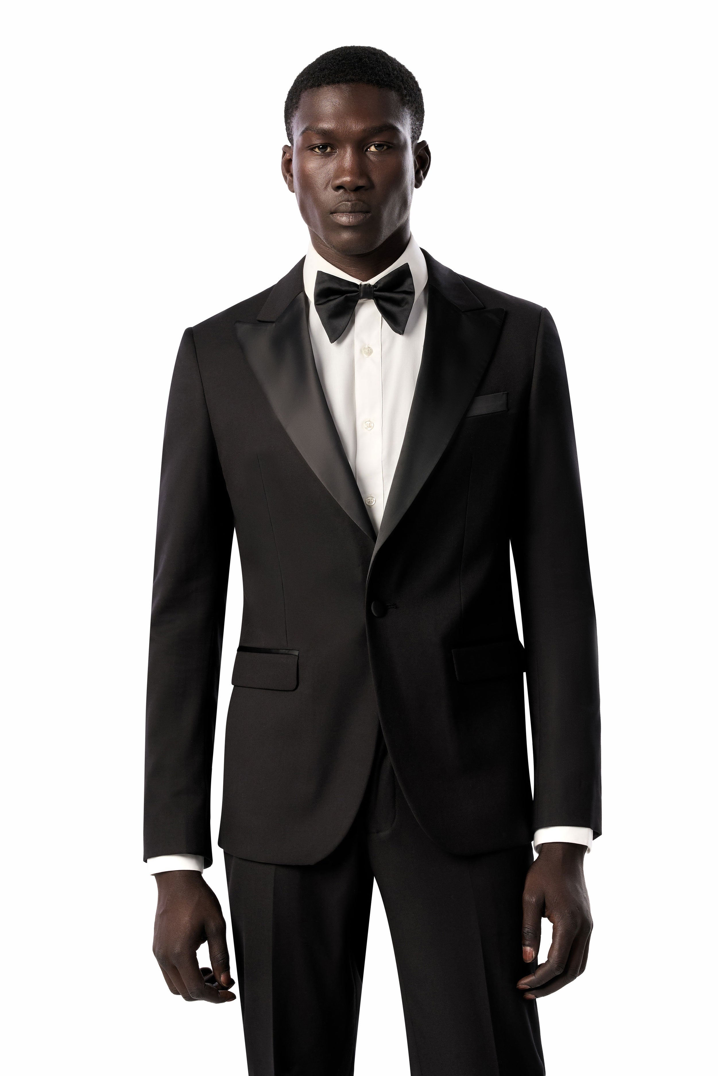 Classic Black Notch Lapel 2 Button Tuxedo