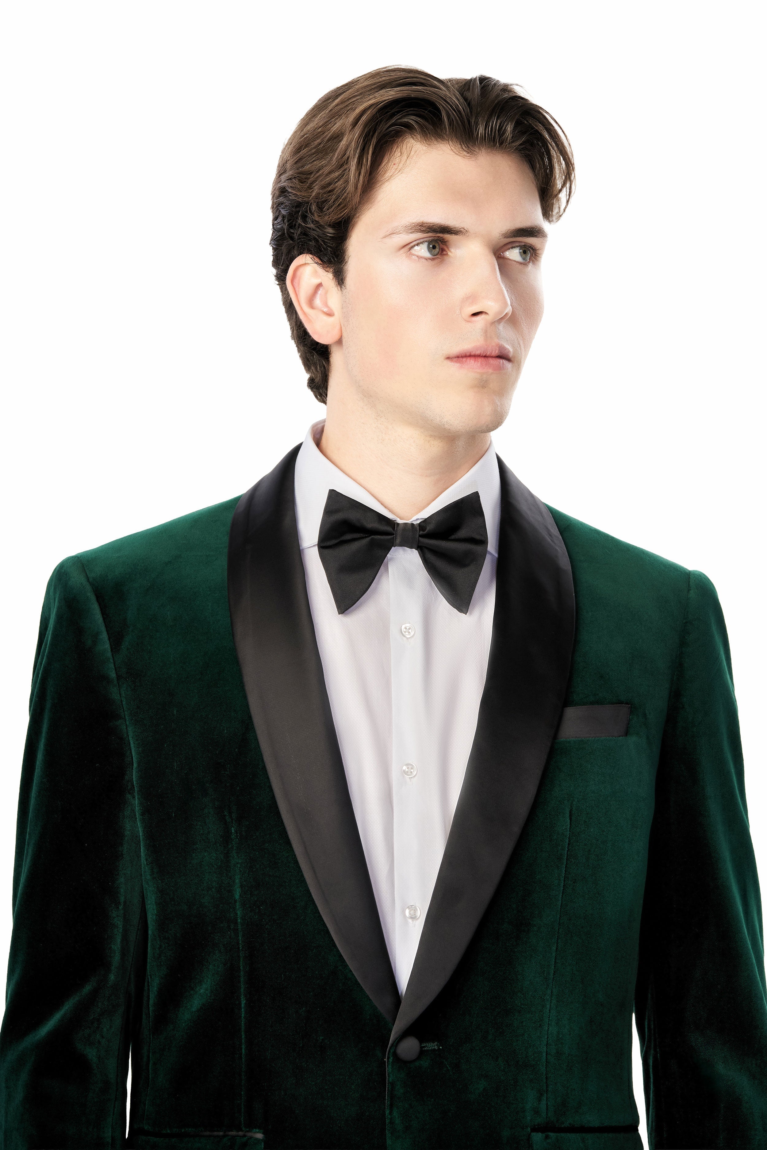 Green Velvet Shawl Lapel Tuxedo