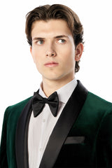 Green Velvet Shawl Lapel Tuxedo