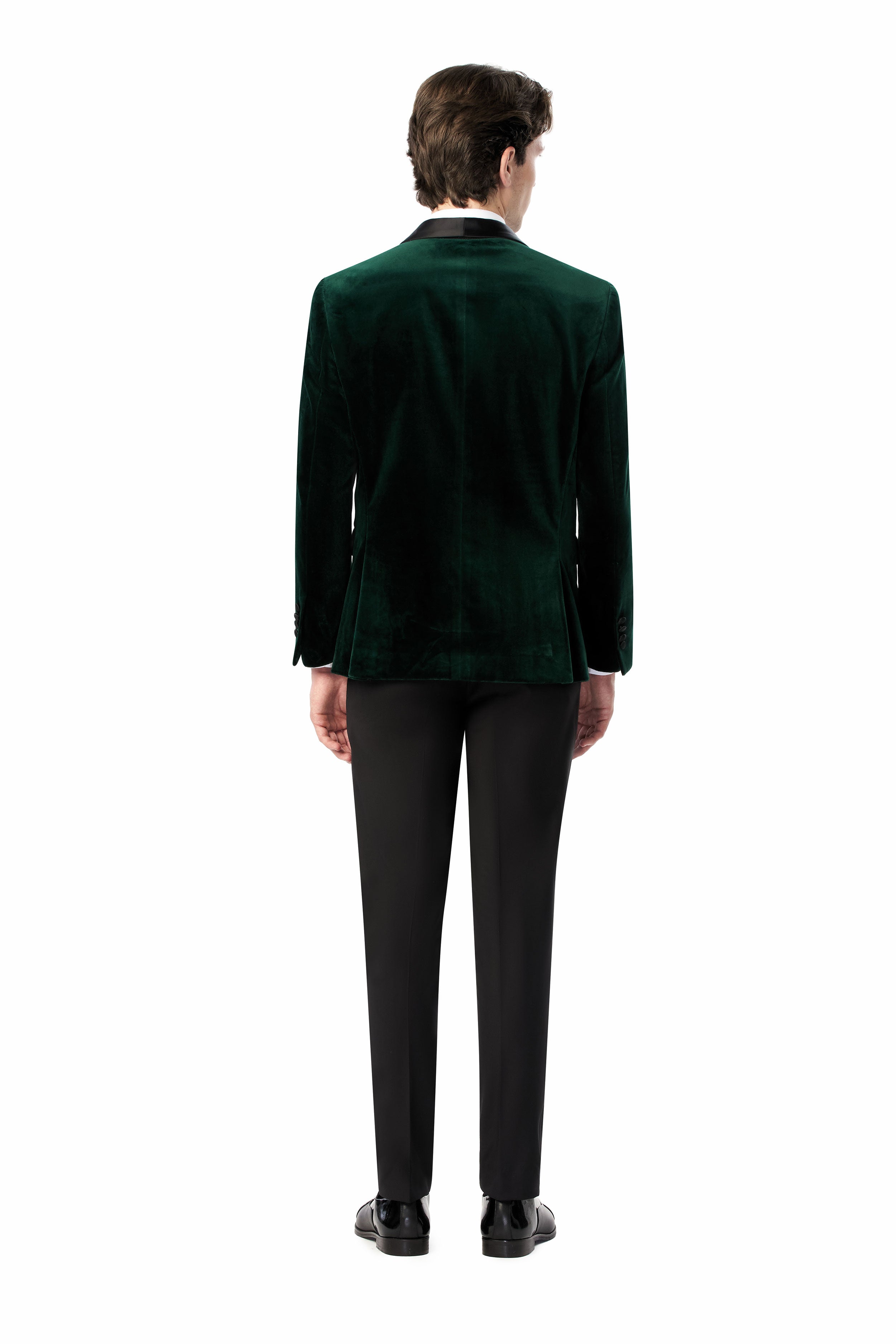 Green Velvet Shawl Lapel Tuxedo
