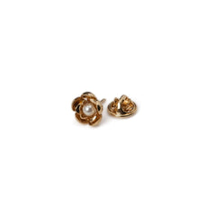 Gold with Pearl Flower Lapel Pin