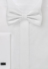 Ivory Pin Dot Bowtie