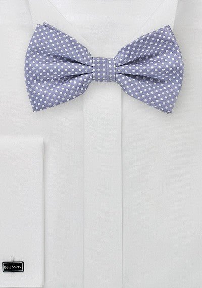 Lilac Pin Dot Bowtie