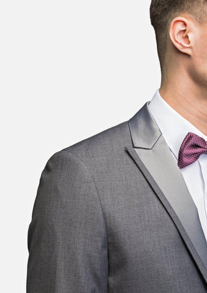 Medium Gray Peak Lapel Tuxedo