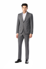 Classic Gray Pinstripe 2-Button Suit