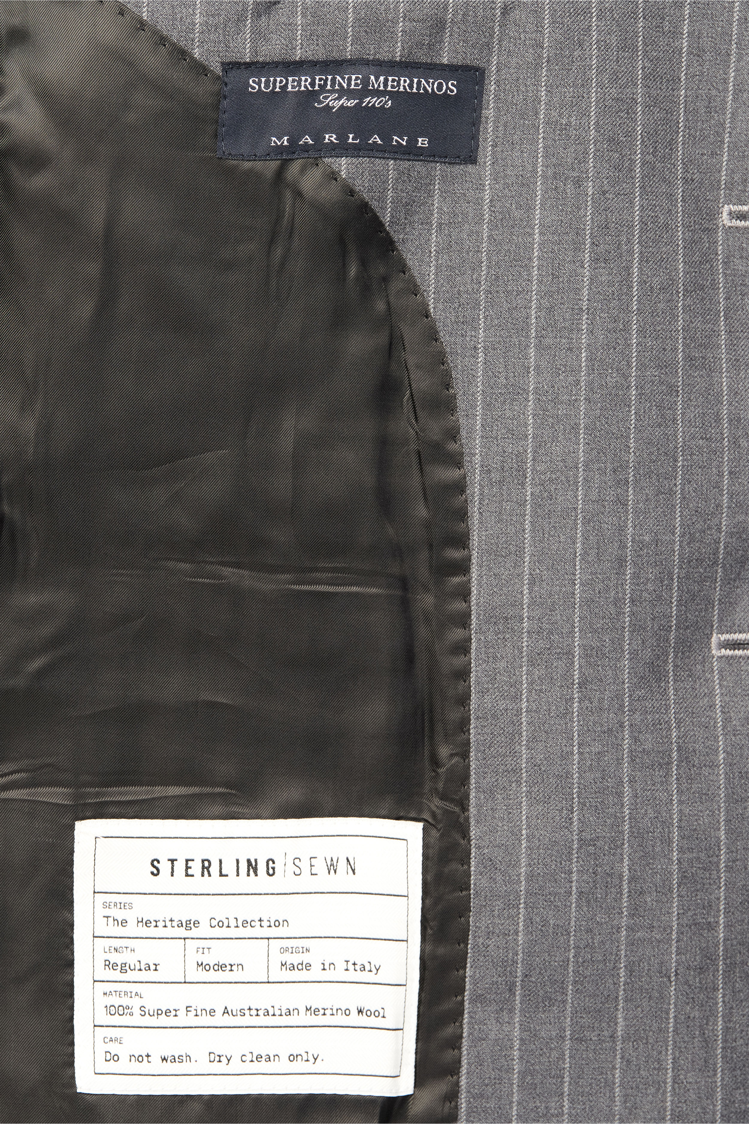 Classic Gray Pinstripe 2-Button Suit