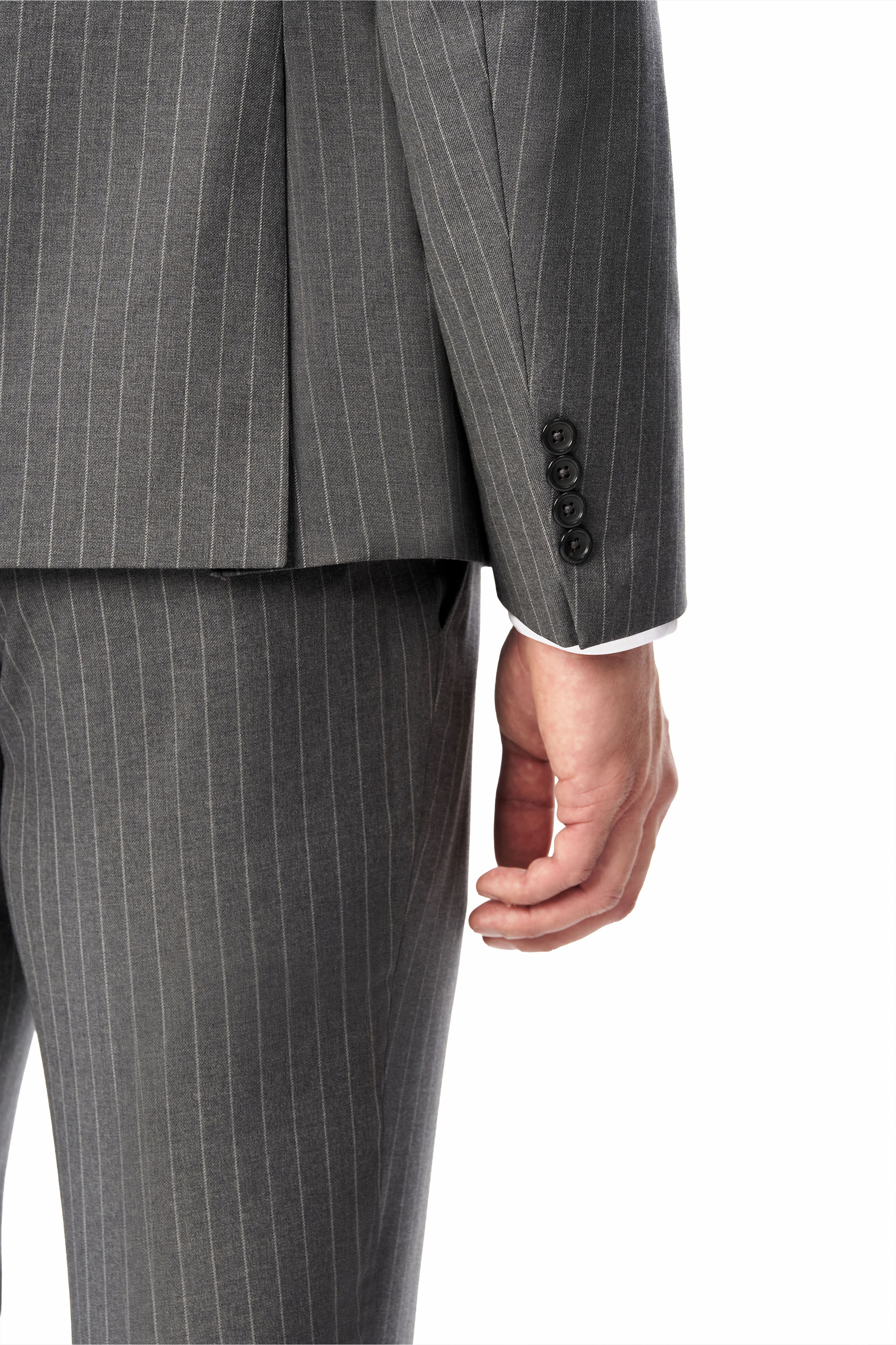 Classic Gray Pinstripe 2-Button Suit