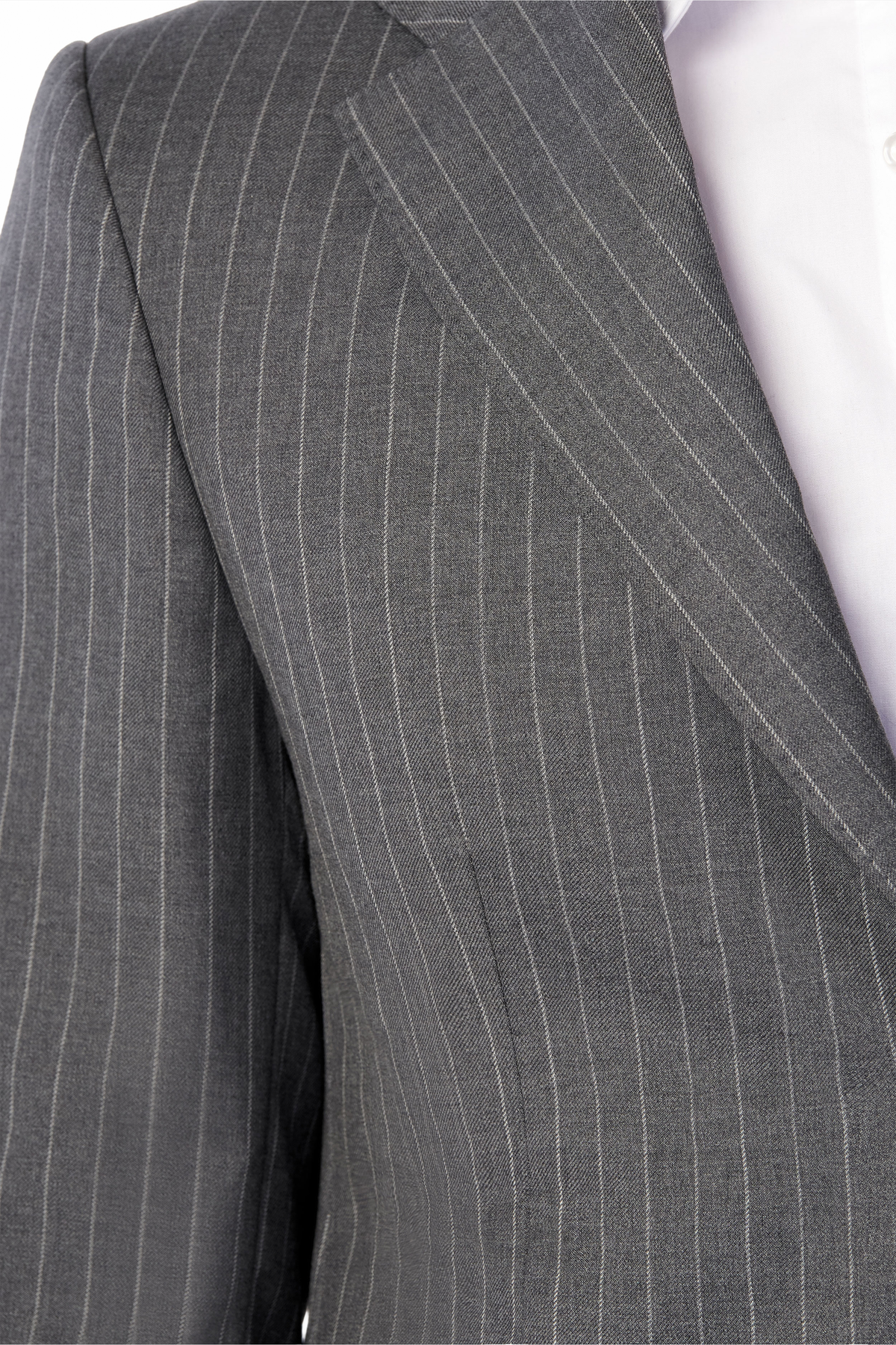 Classic Gray Pinstripe 2-Button Suit