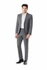 Classic Gray Pinstripe 2-Button Suit