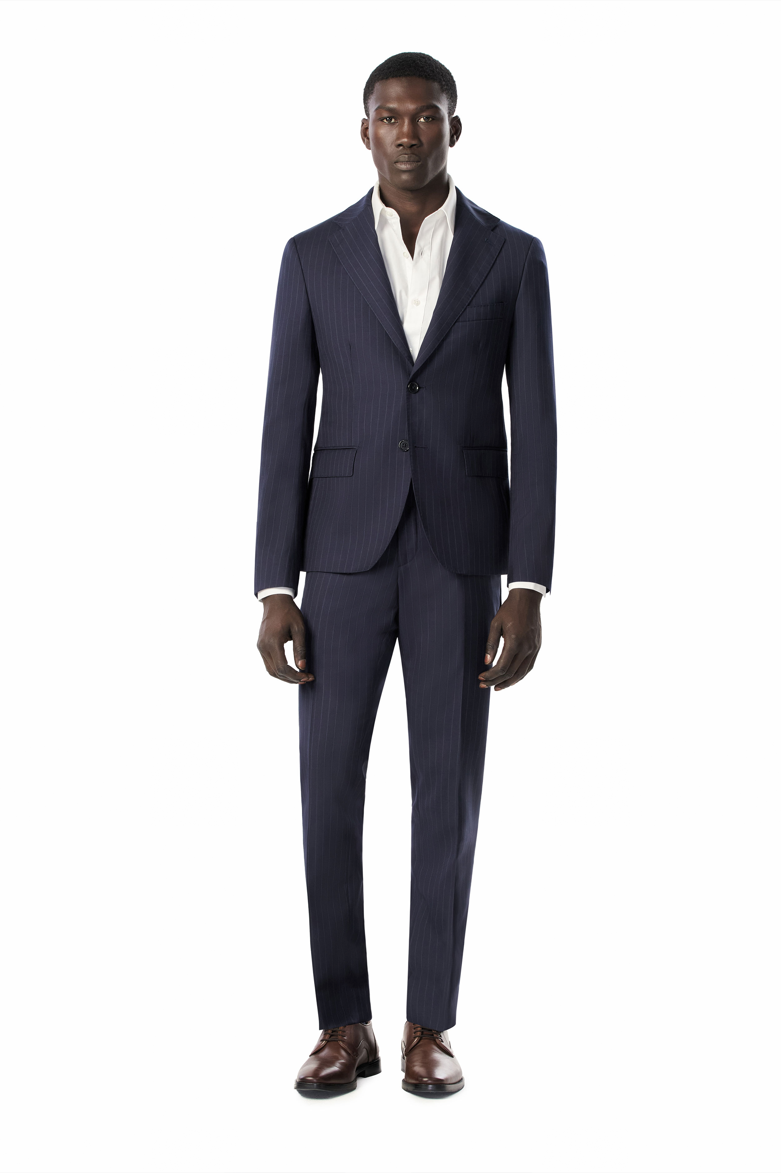 Classic Navy Pinstripe 2-Button Suit