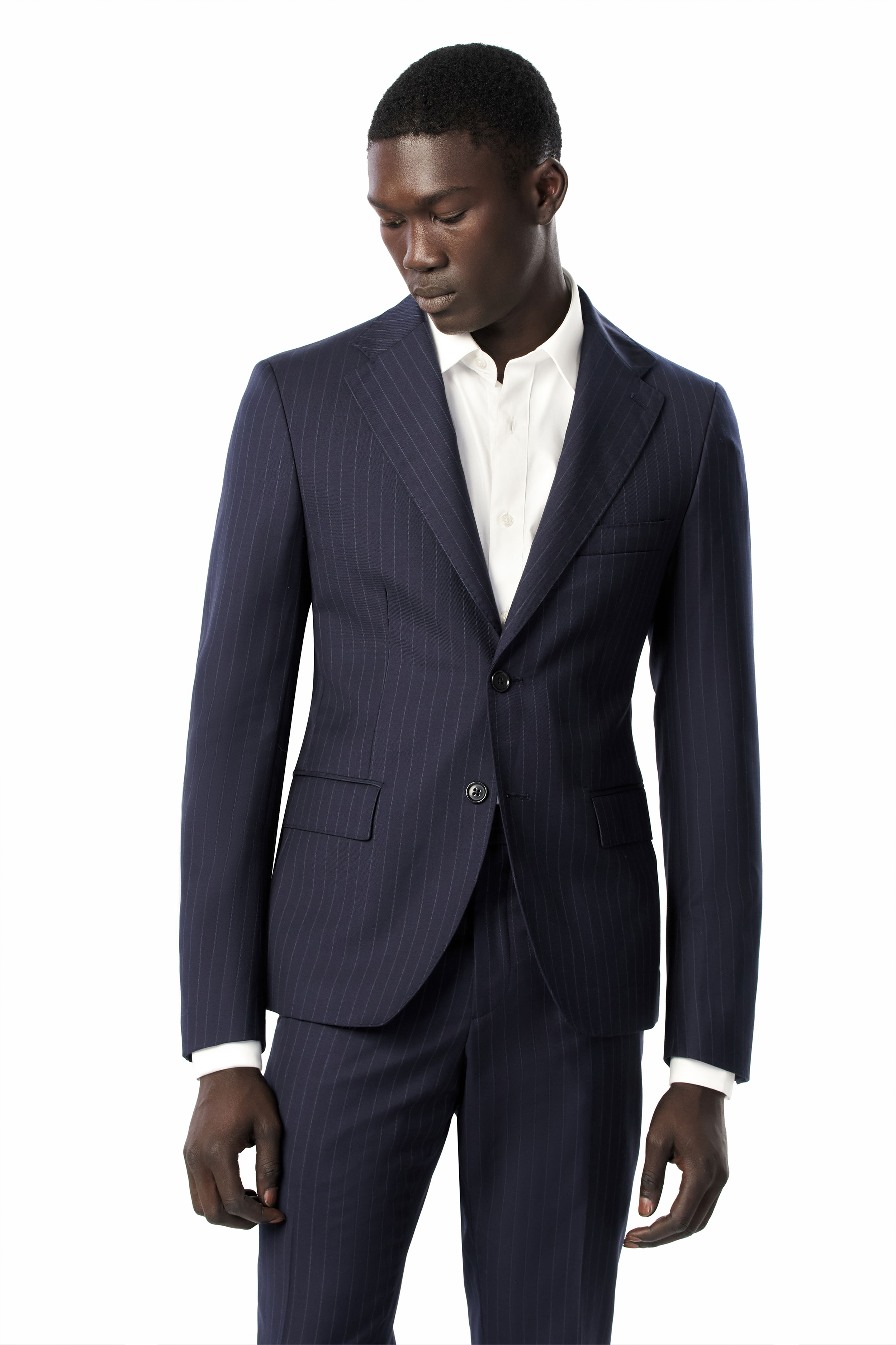Classic Navy Pinstripe 2-Button Suit