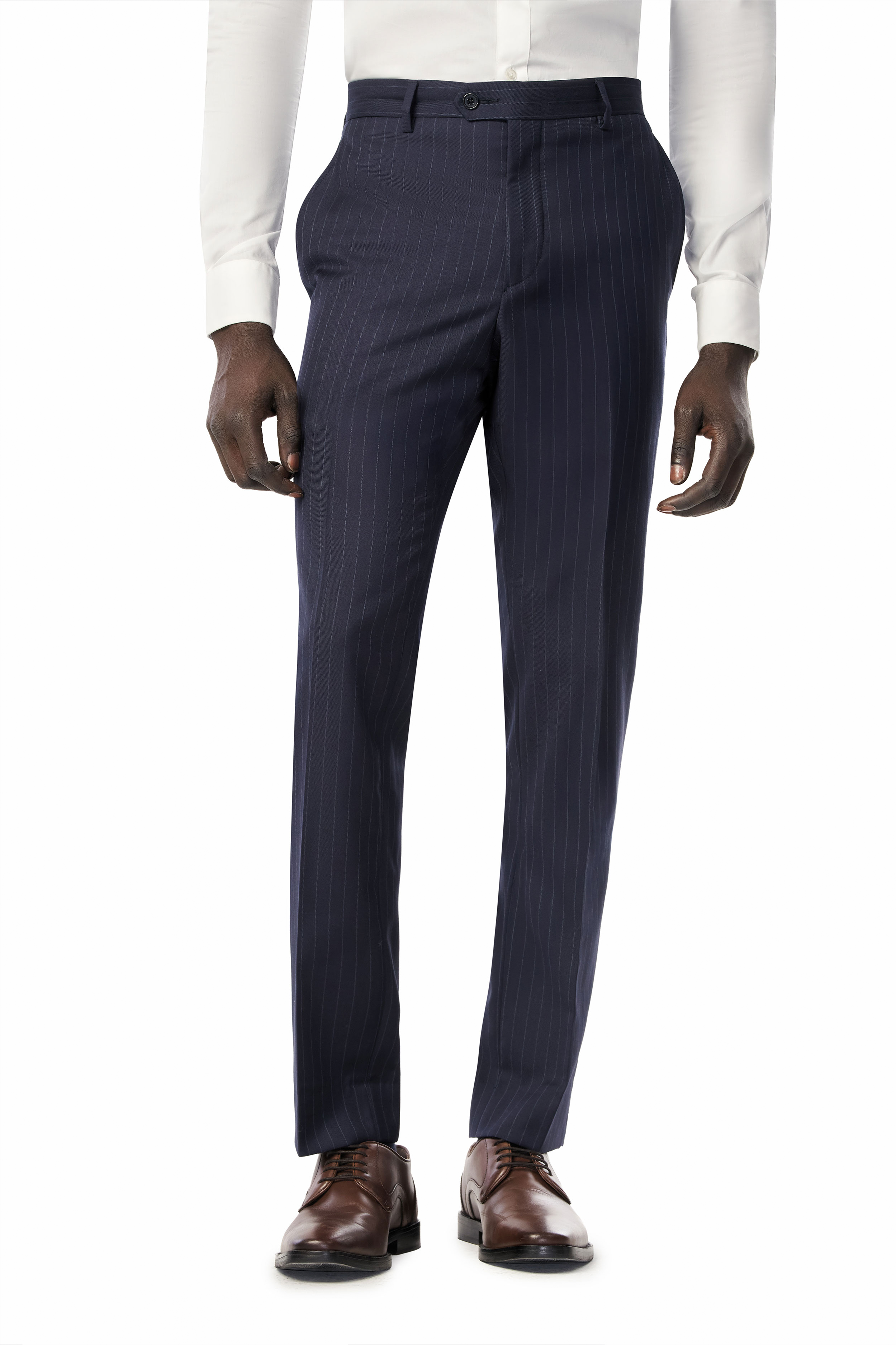 Classic Navy Pinstripe 2-Button Suit