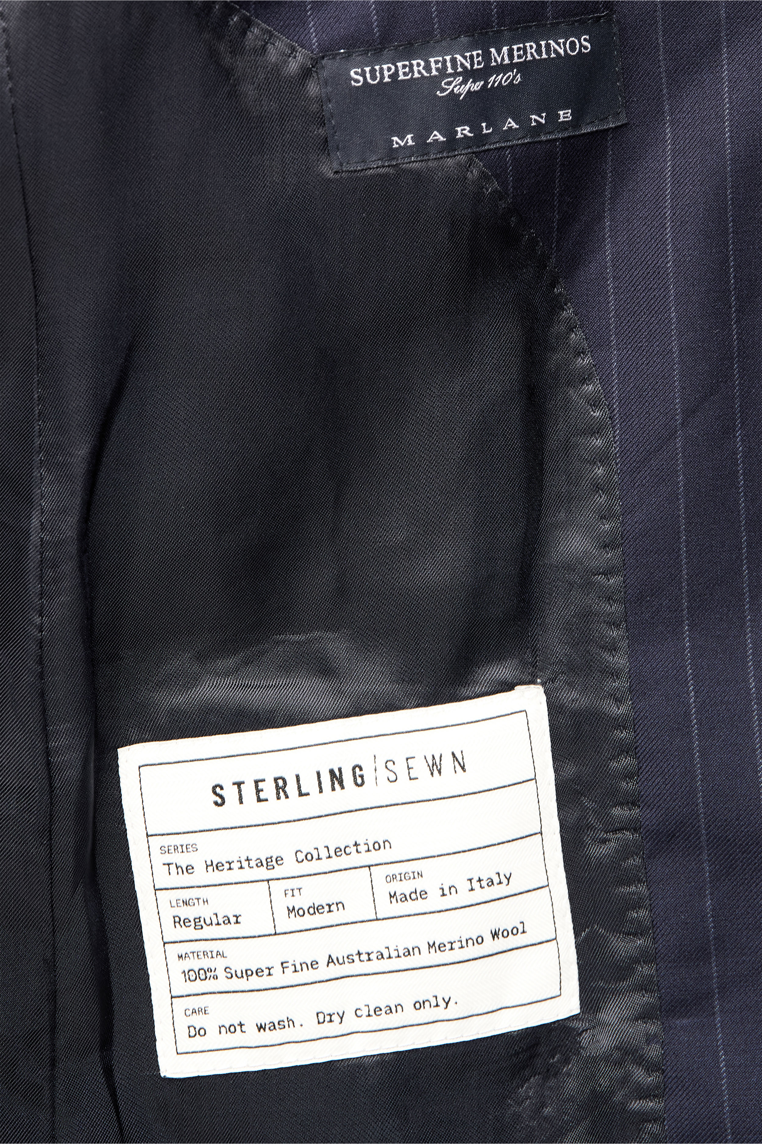 Classic Navy Pinstripe 2-Button Suit