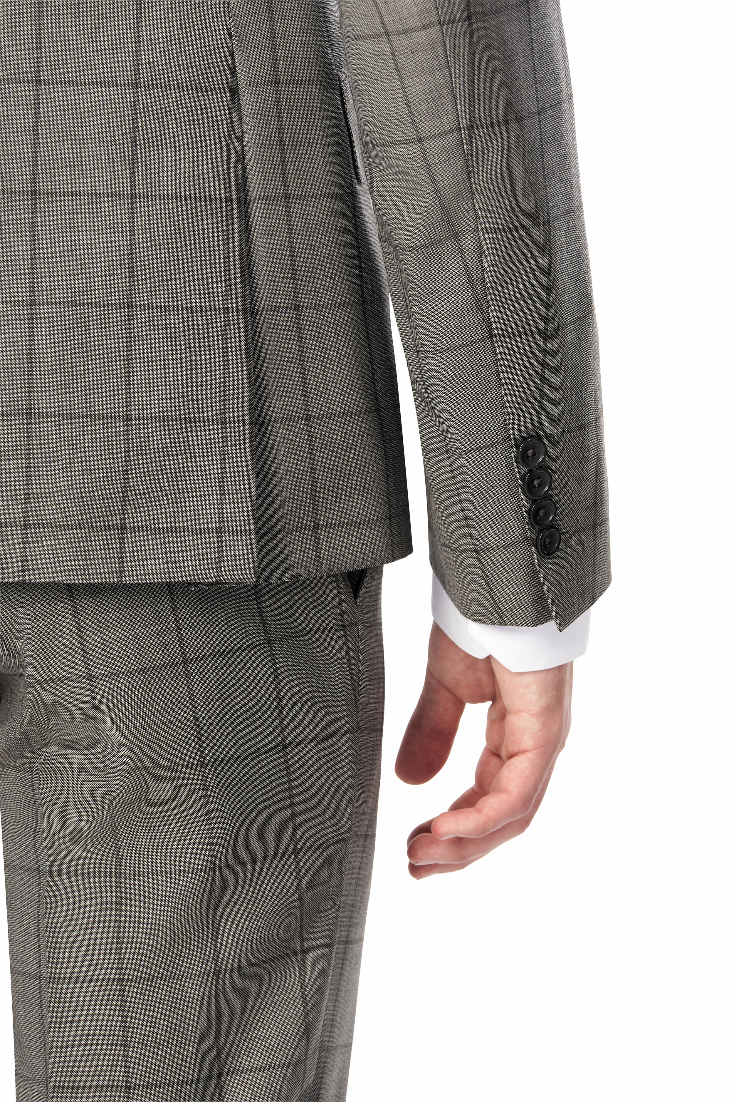 Gray Tonal Windowpane 2-Button Suit
