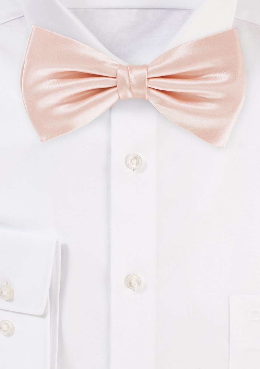 Peach Blush Solid Bowtie