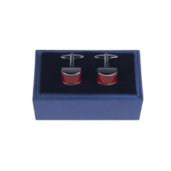 Red Modern Square Cufflinks