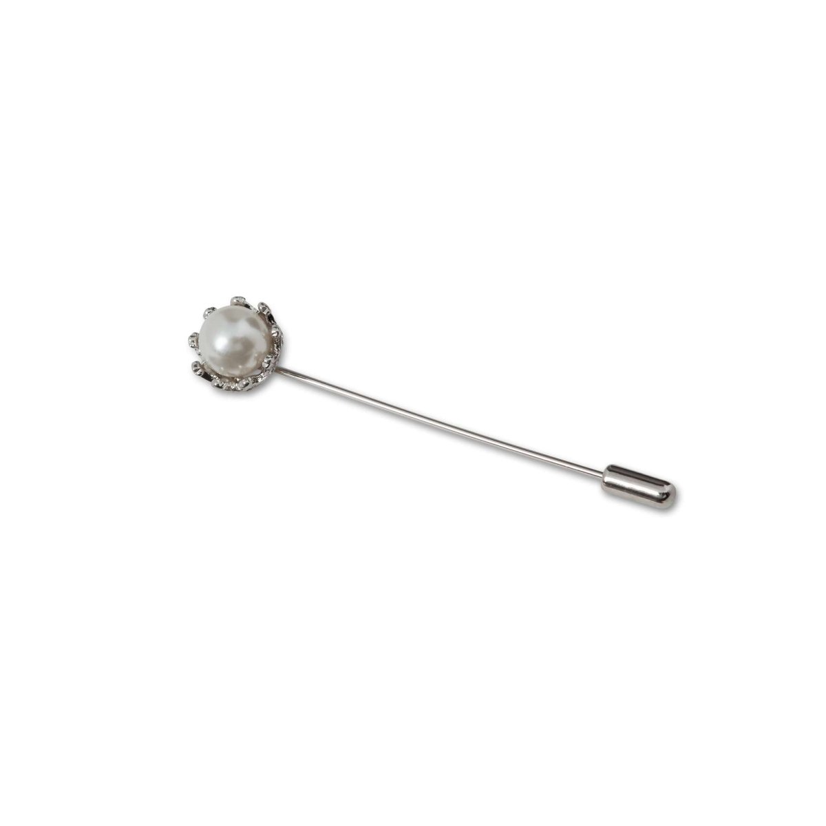 Silver Pearl Lapel Pin