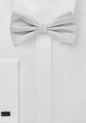 Silver Pin Dot Bowtie
