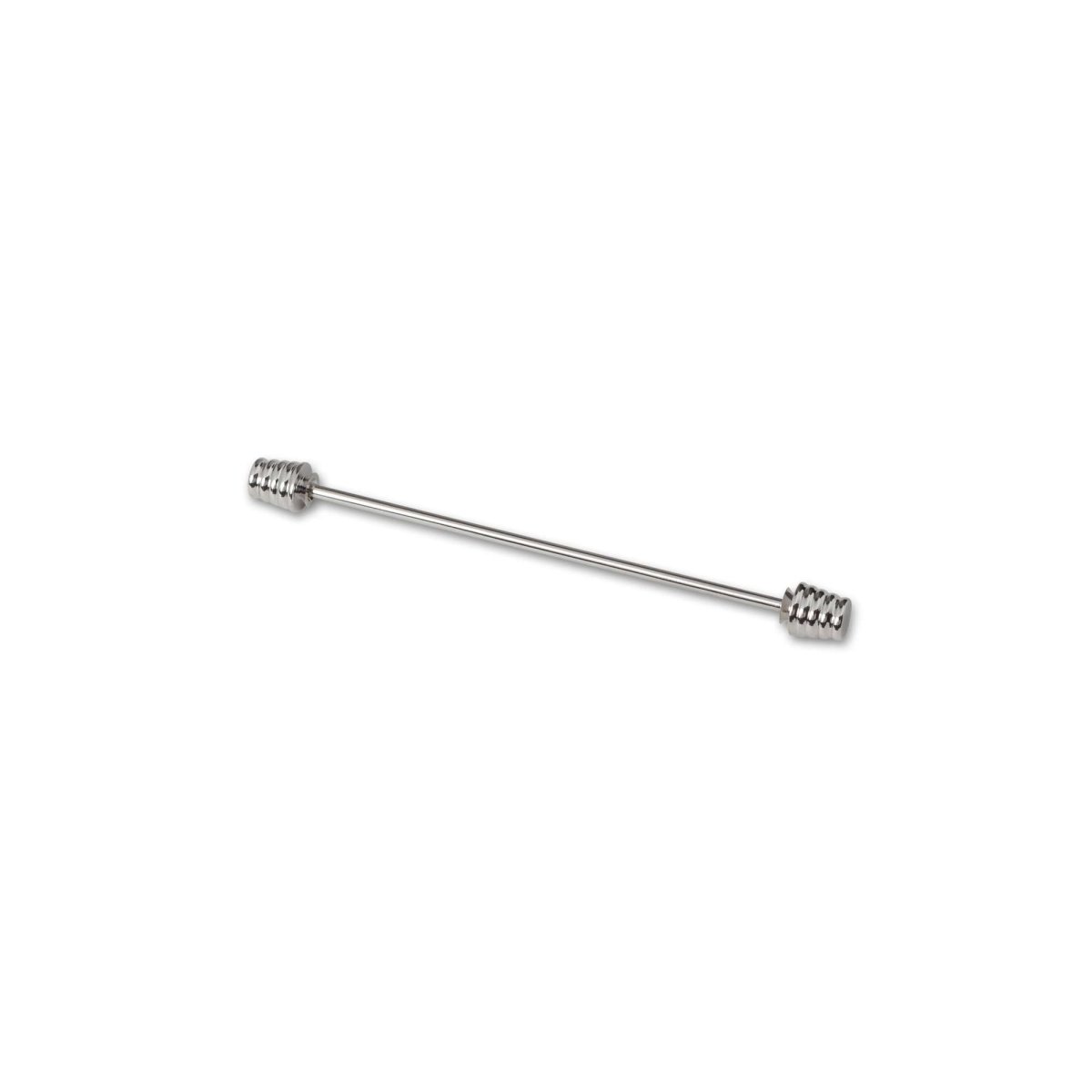 Silver Ribbed Collar Bar