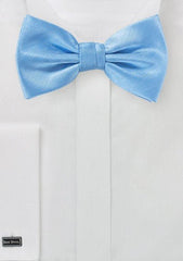 Sky Blue Herringbone Bowtie