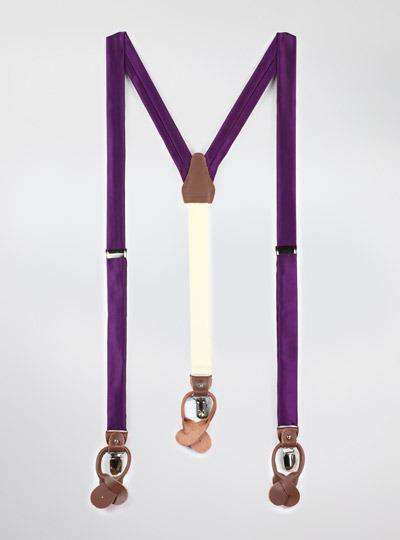 Solid Satin Suspenders