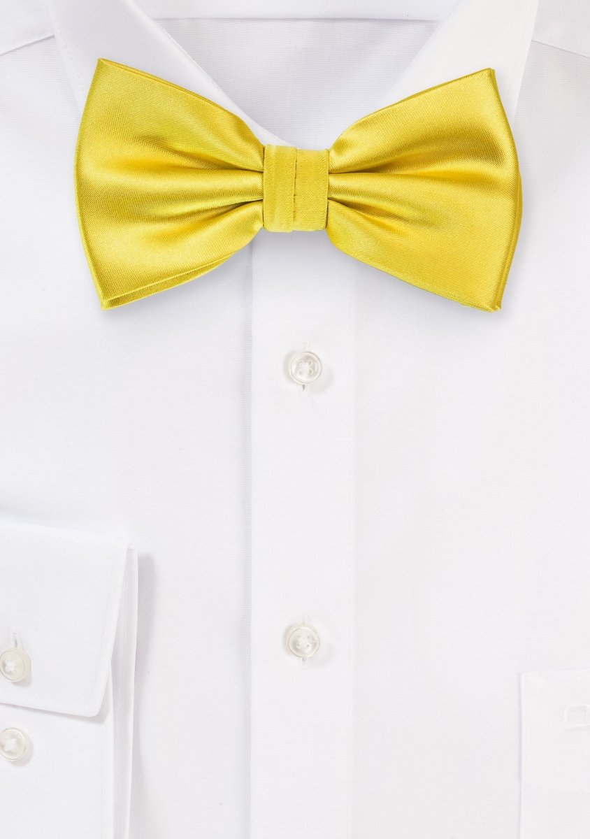 Sun Yellow Solid Bowtie